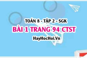 Bài 1 trang 94 Toán 8 Tập 2 Chân trời sáng tạo